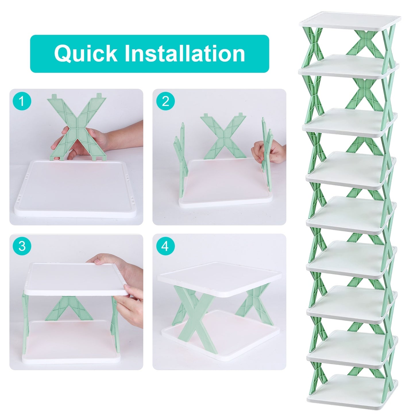 9-Tier Narrow Shoe Rack Organizer
