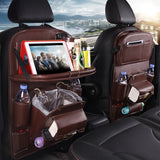 PU Leather Car Storage Bag – Multifunctional Seat Back Organizer