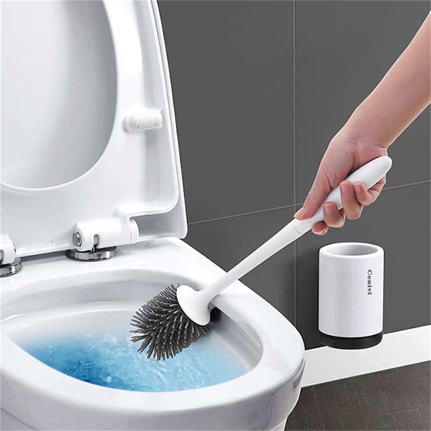 Home Fashion Toilet Cleaning Brush Set