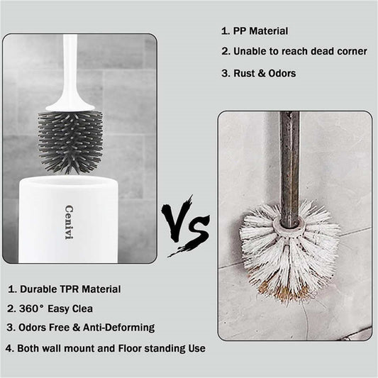 Home Fashion Toilet Cleaning Brush Set