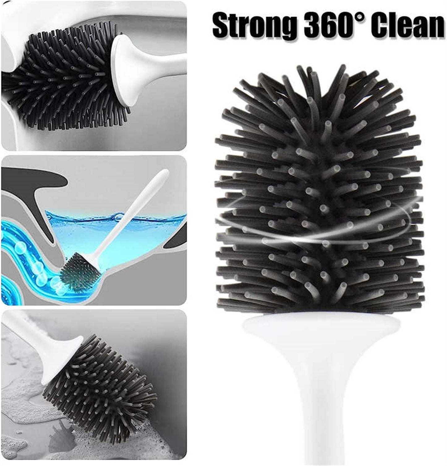 Home Fashion Toilet Cleaning Brush Set