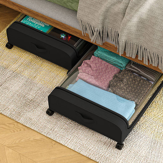 Under-Bed Storage Containers with Wheels & Lid – 42 L (2-Pack)