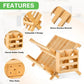 Collapsible 2-Tier Bamboo Dish Drying Rack with Utensil Holder