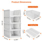 4-Pack Slide-Rail Stackable Storage Boxes