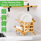 Collapsible 2-Tier Bamboo Dish Drying Rack with Utensil Holder